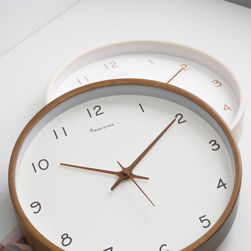 Siopsrl| WOODHAVEN – Solid Wood 10-Inch Silent Analogue Wall Clock
